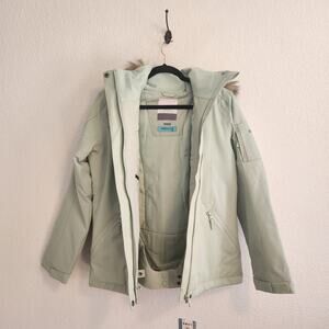 Roxy Girls‎ Size 16/XXL Mint Colored Faux Fur Snow Jacket NWT